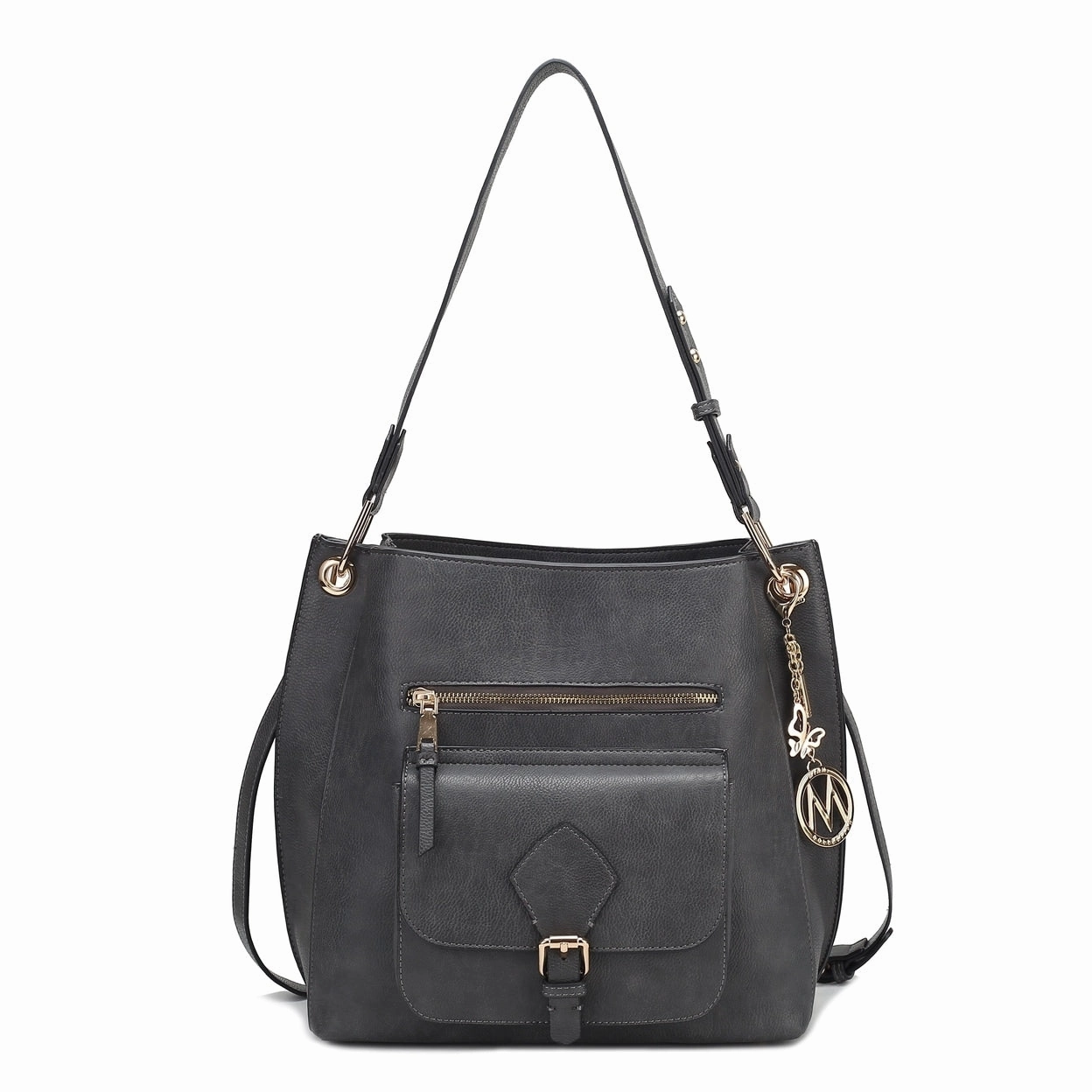Mkfcollection Yves Hobo Bag Vegan Leather Designer Handbag