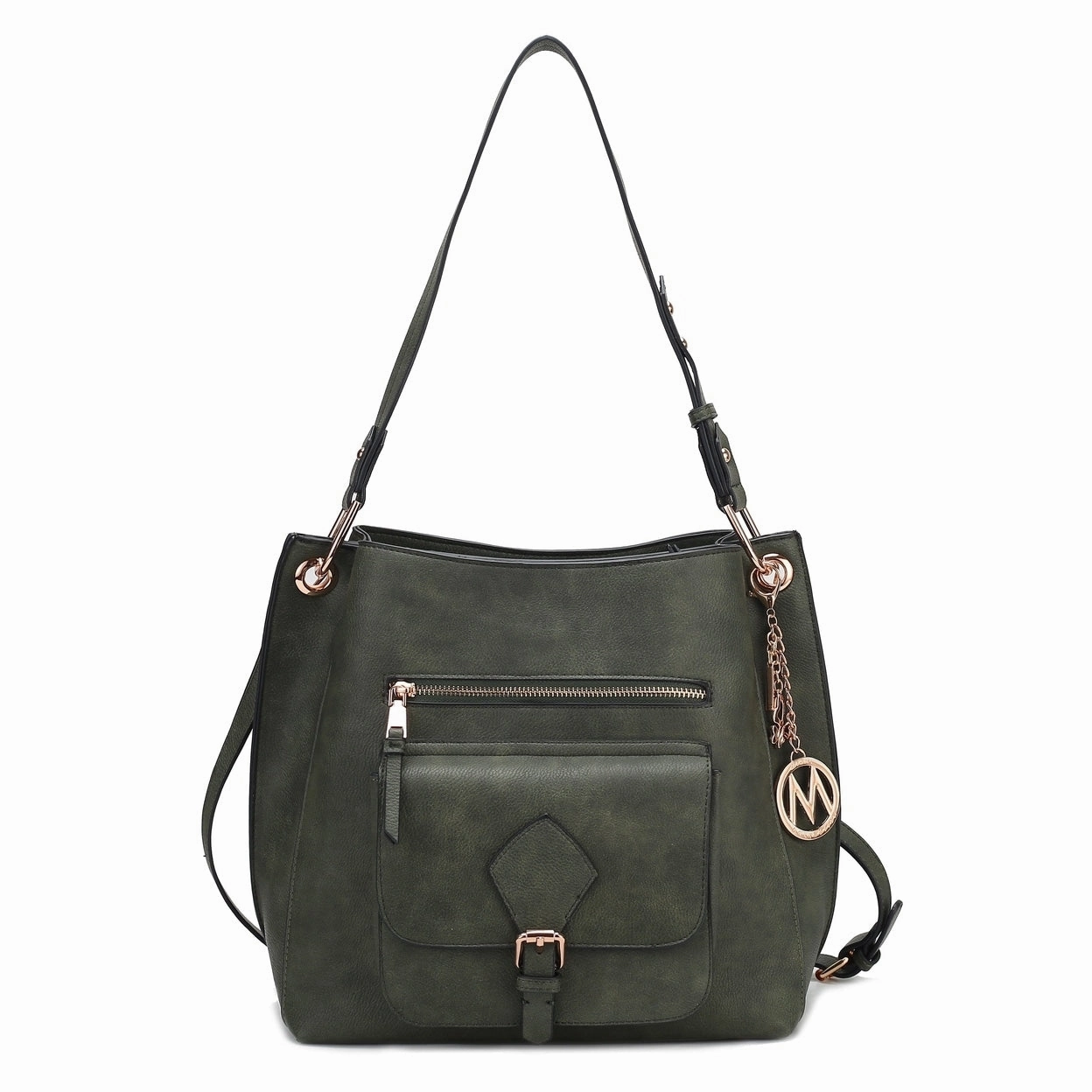 Mkfcollection Yves Hobo Bag Vegan Leather Designer Handbag