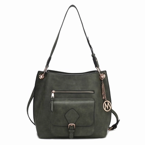 Mkfcollection Yves Hobo Bag Vegan Leather Designer Handbag