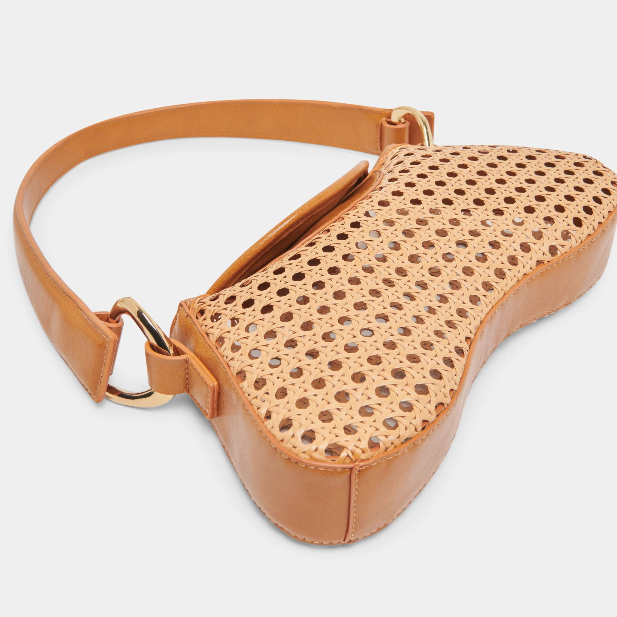 MOLENE SHOULDER BAG TAN CANE