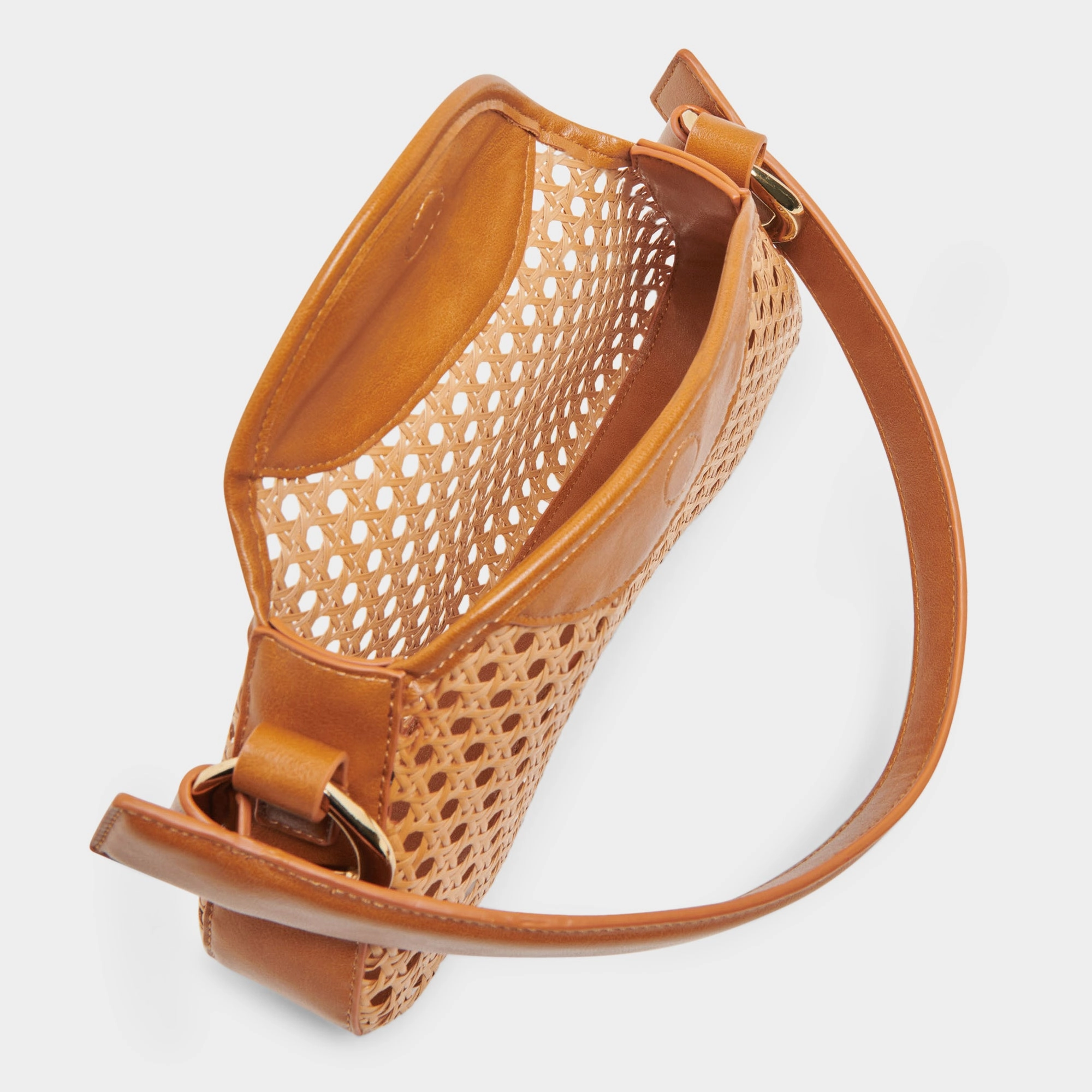 MOLENE SHOULDER BAG TAN CANE