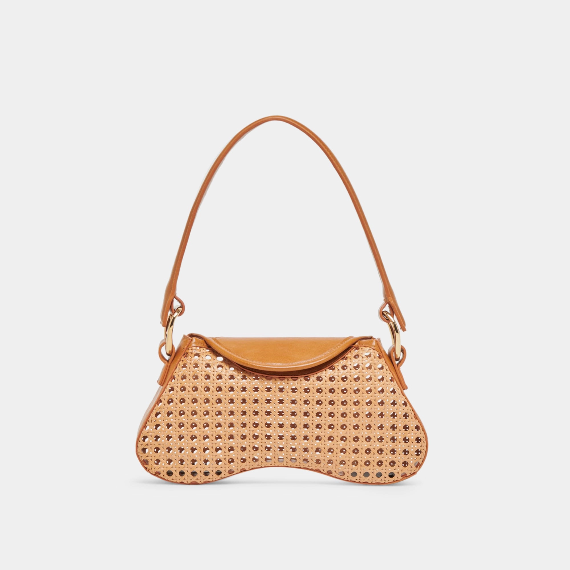 MOLENE SHOULDER BAG TAN CANE