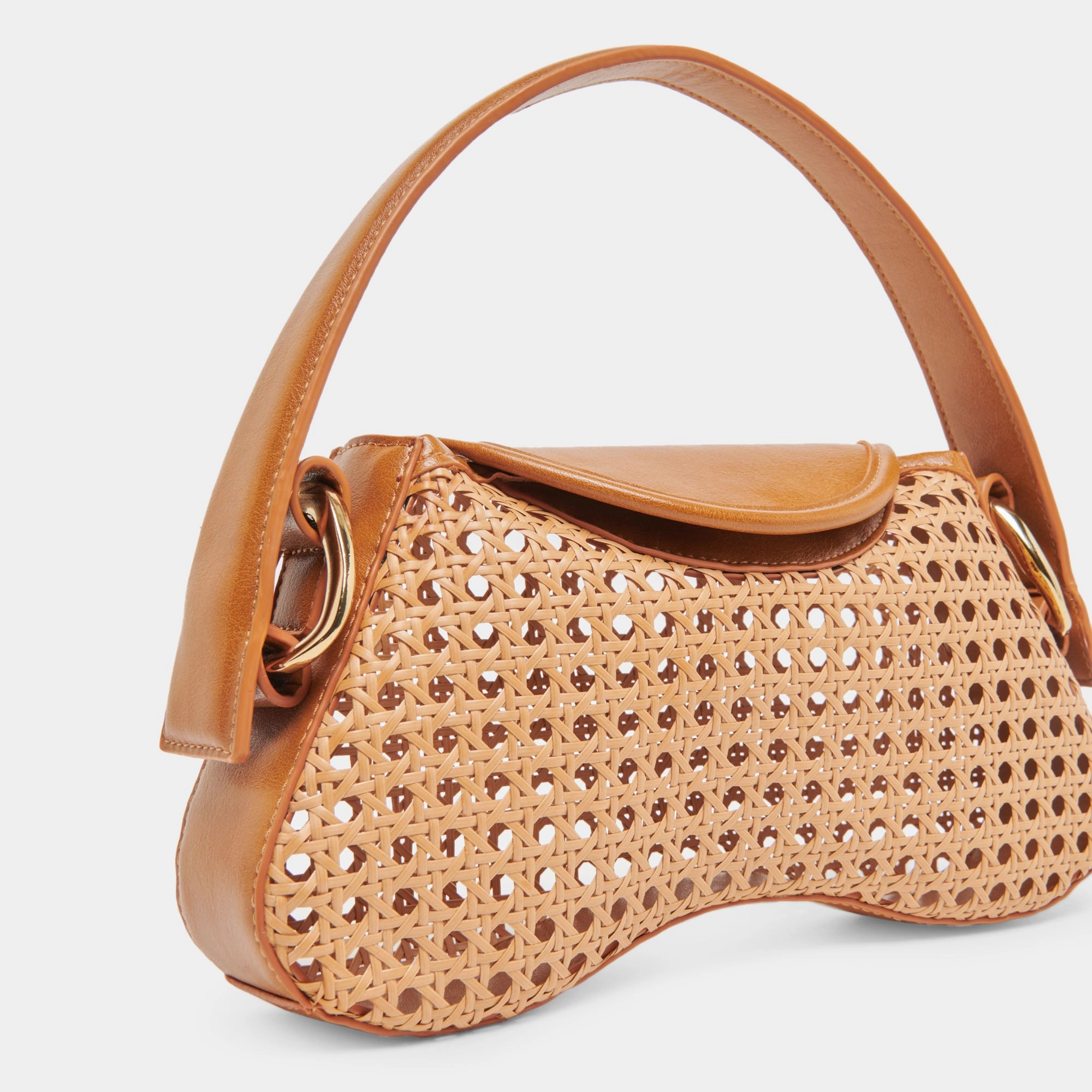 MOLENE SHOULDER BAG TAN CANE