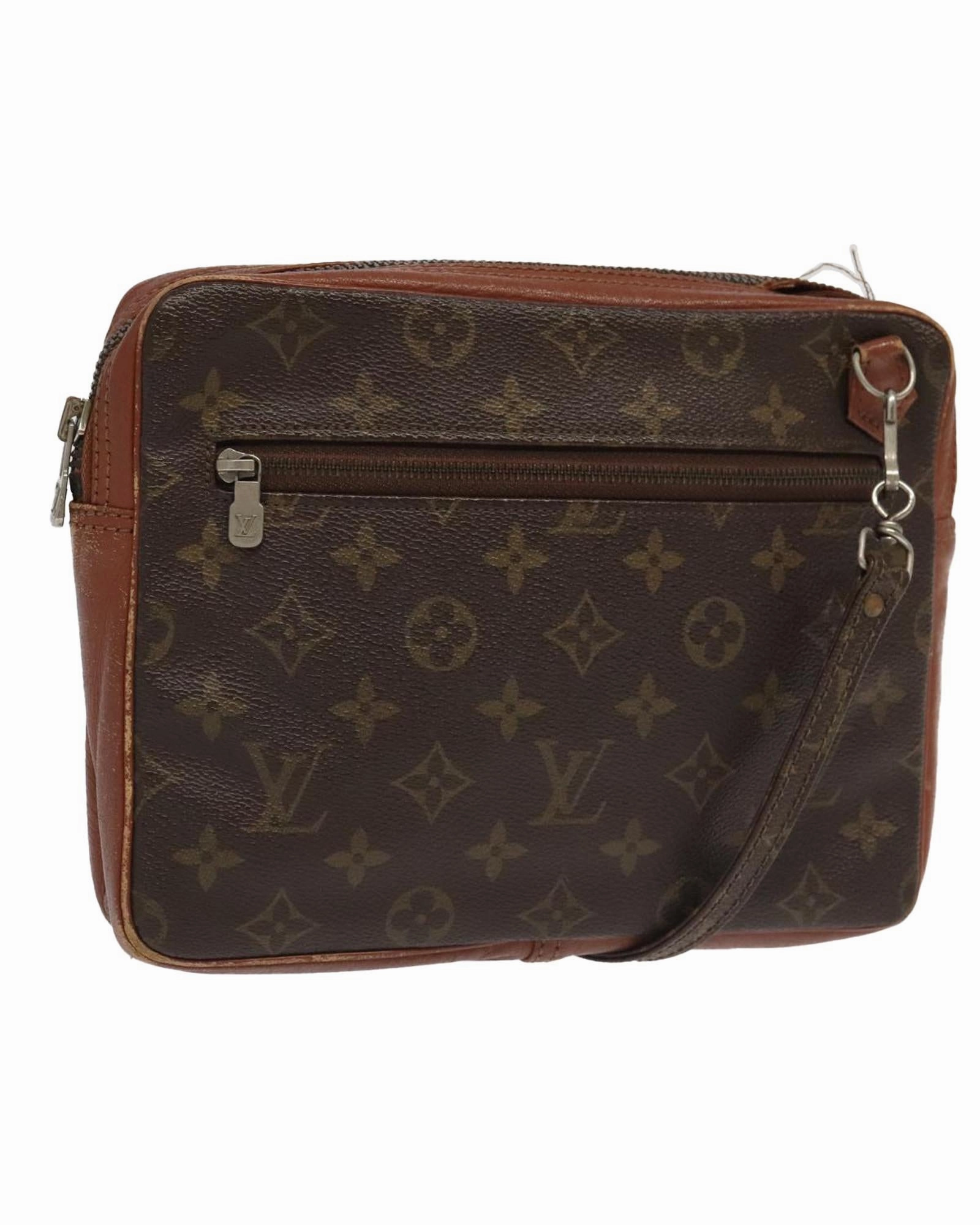 Monogram Canvas Shoulder Bag with Adjustable Strap