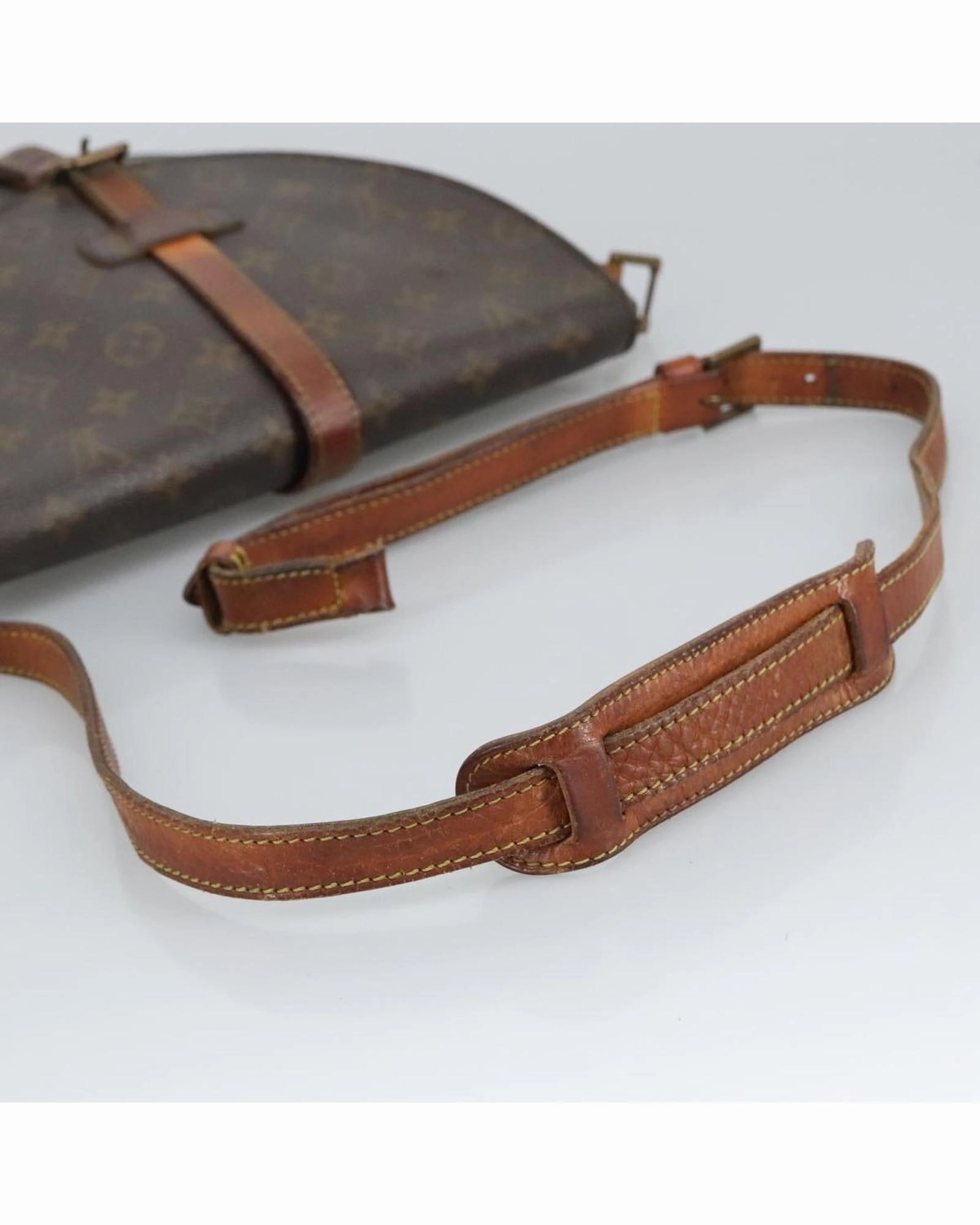 Monogram Canvas Shoulder Bag with Adjustable Strap