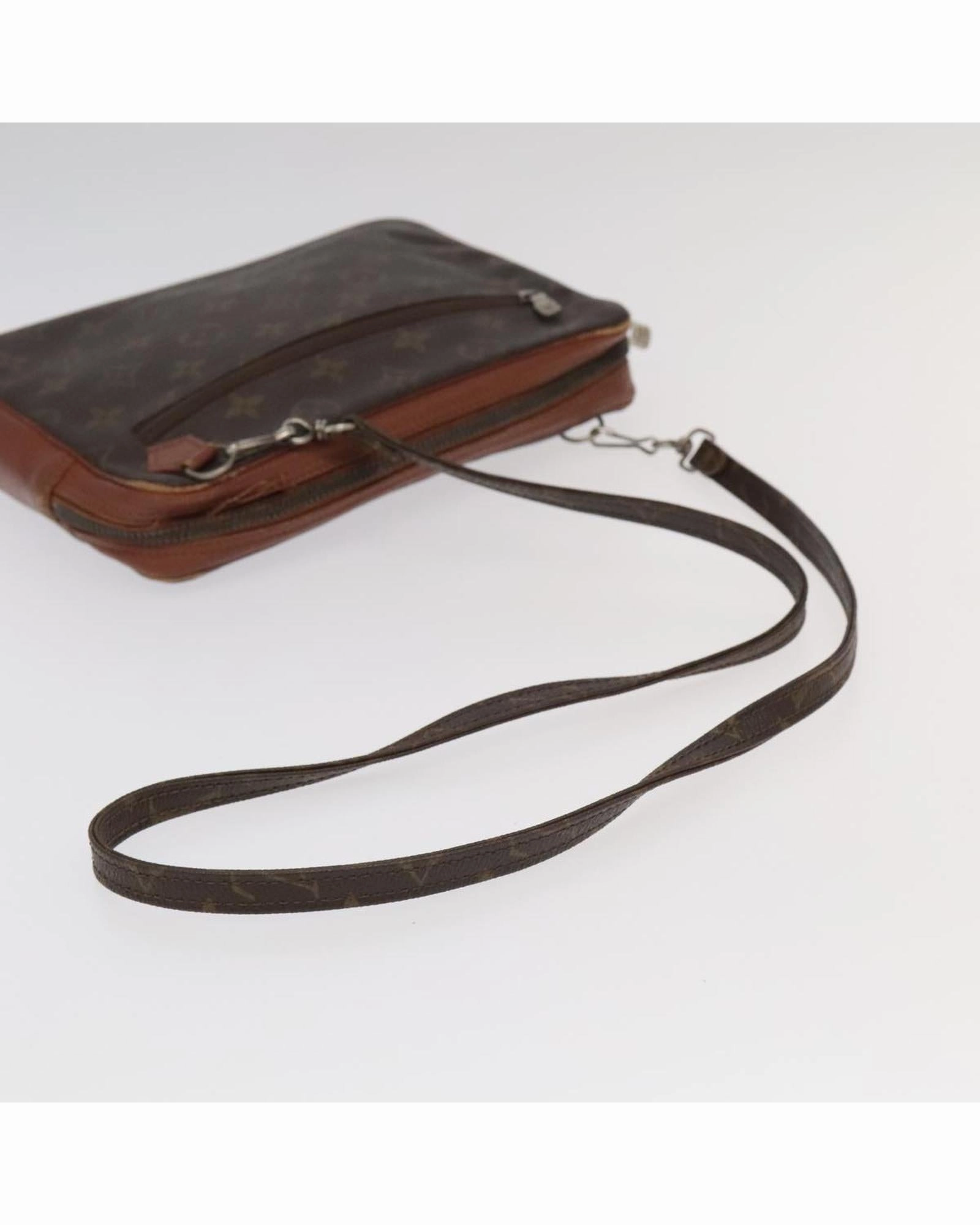 Monogram Canvas Shoulder Bag with Adjustable Strap