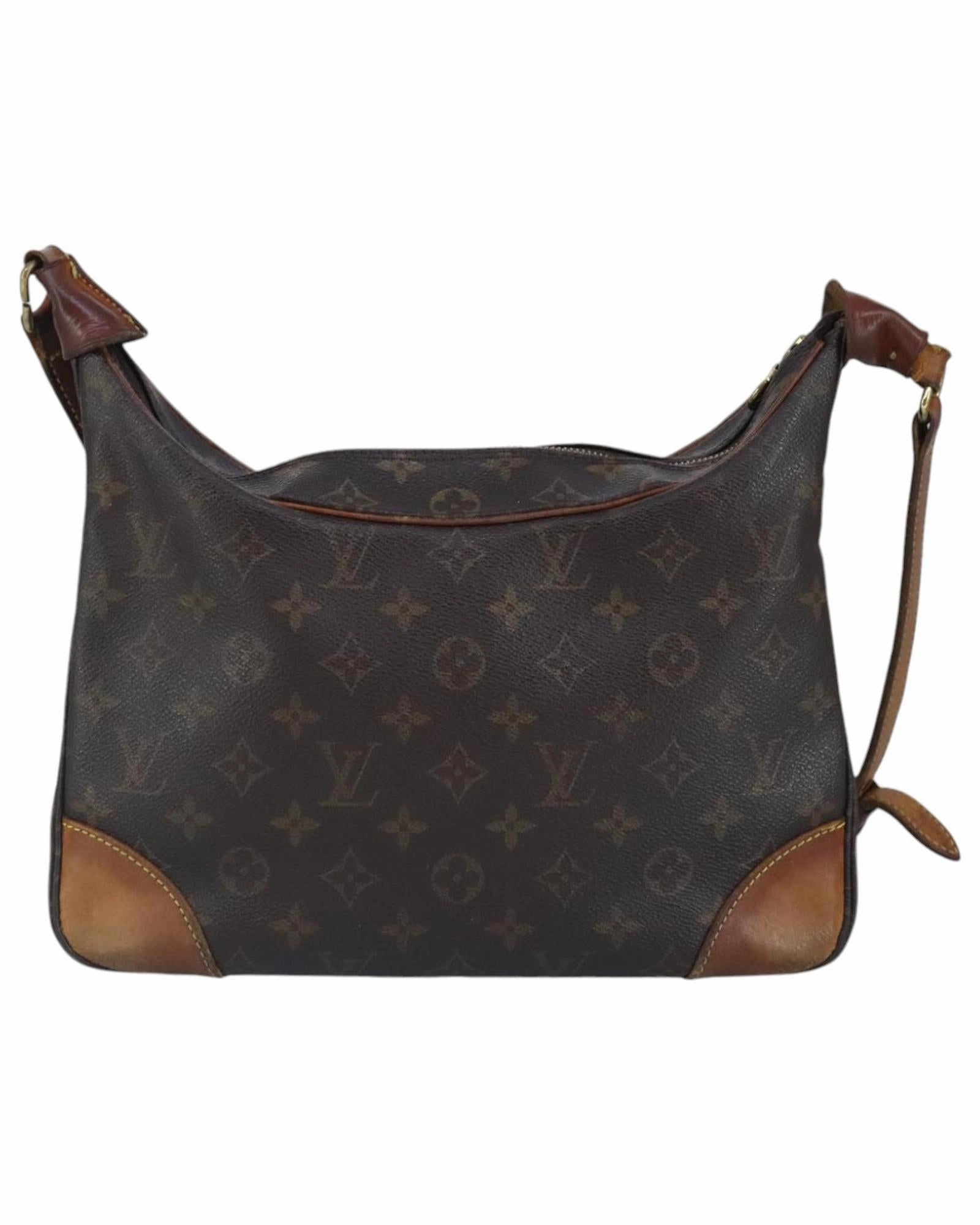 Monogram Canvas Shoulder Bag with Adjustable Strap