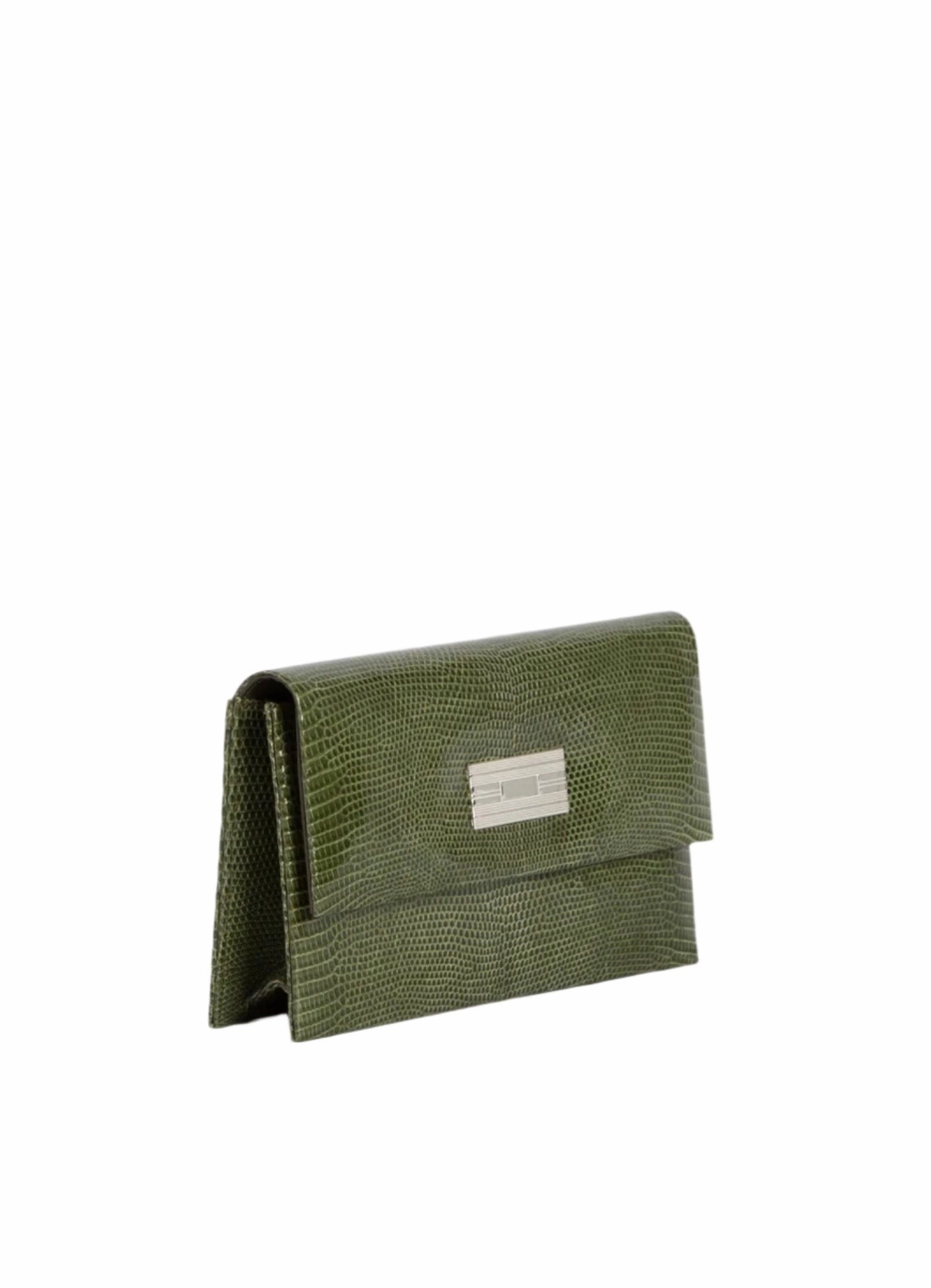 Monogram Clutch, Mini - Green Exotic Lizard