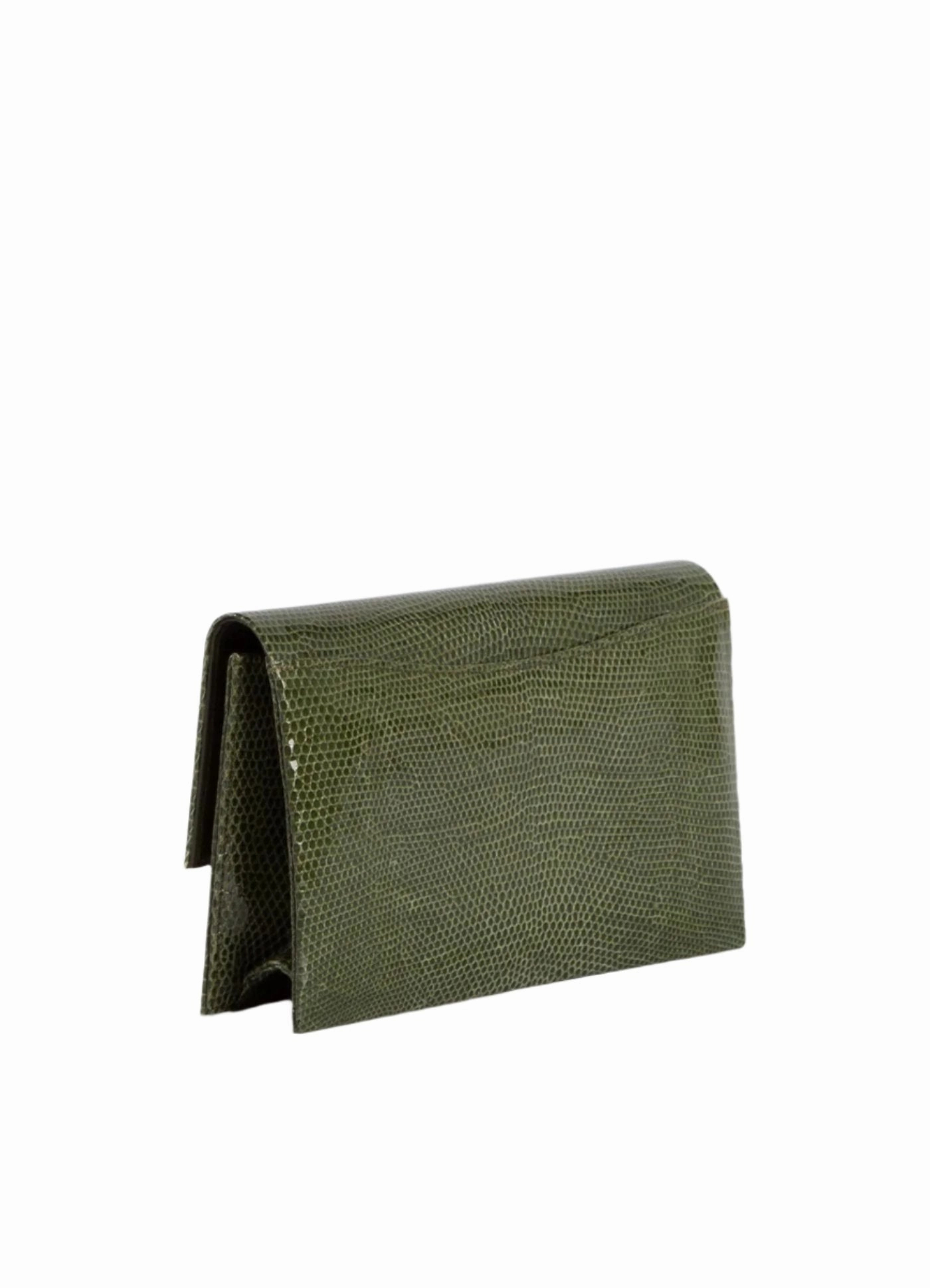 Monogram Clutch, Mini - Green Exotic Lizard