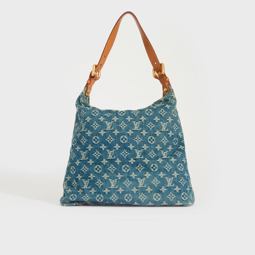 Monogram Denim Baggy GM Shoulder Bag in Blue 2005