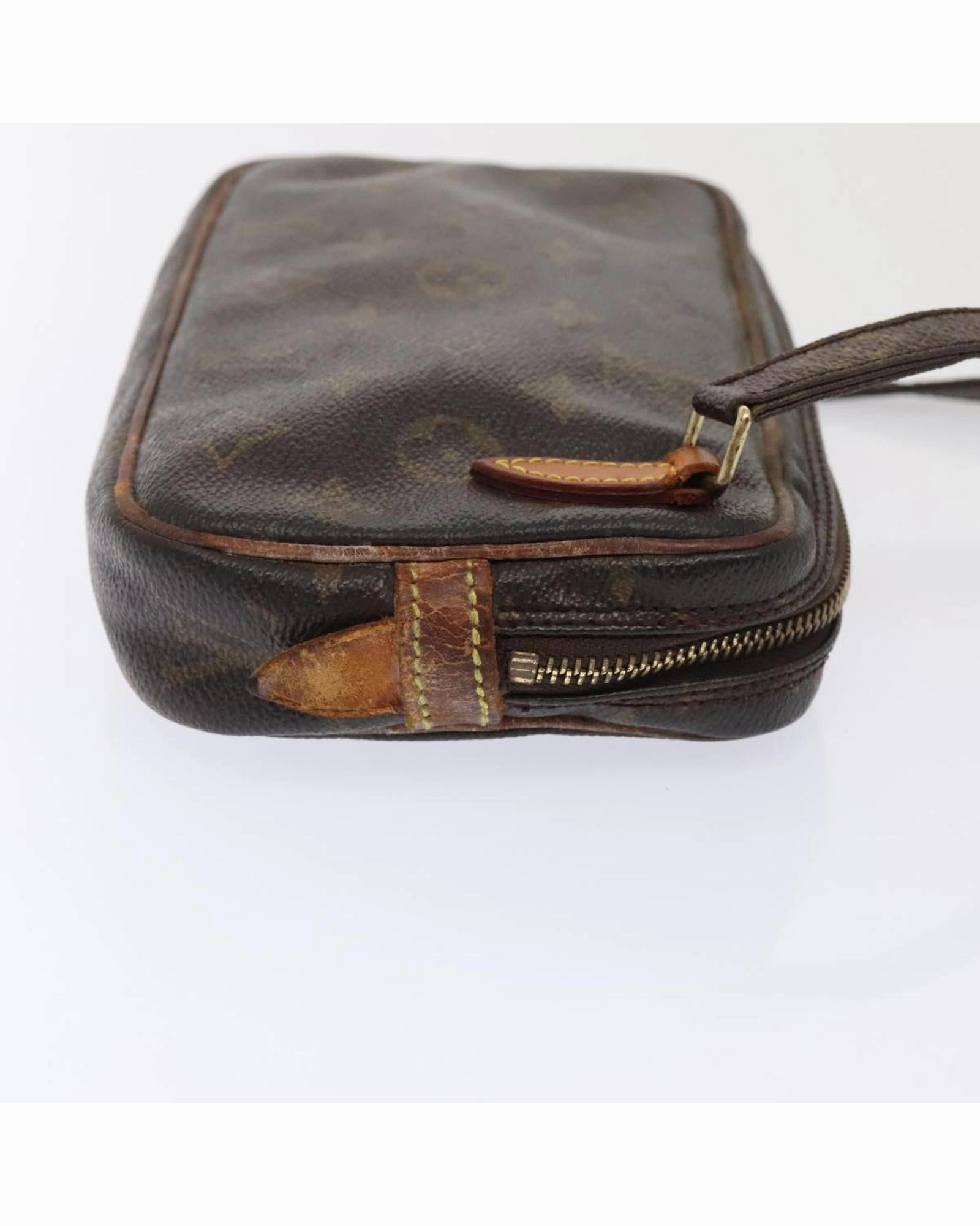Monogram Pattern Shoulder Bag with Adjustable Strap