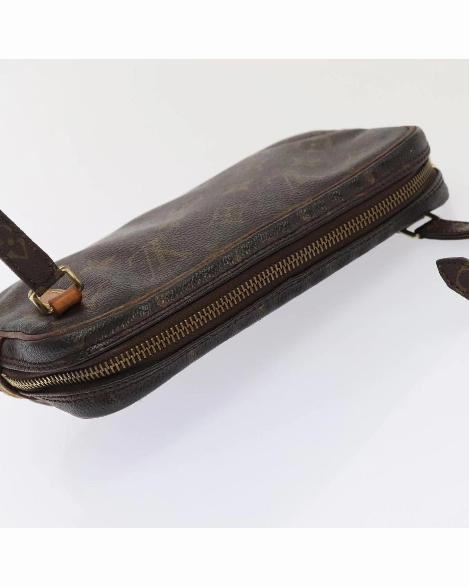 Monogram Pattern Shoulder Bag with Adjustable Strap