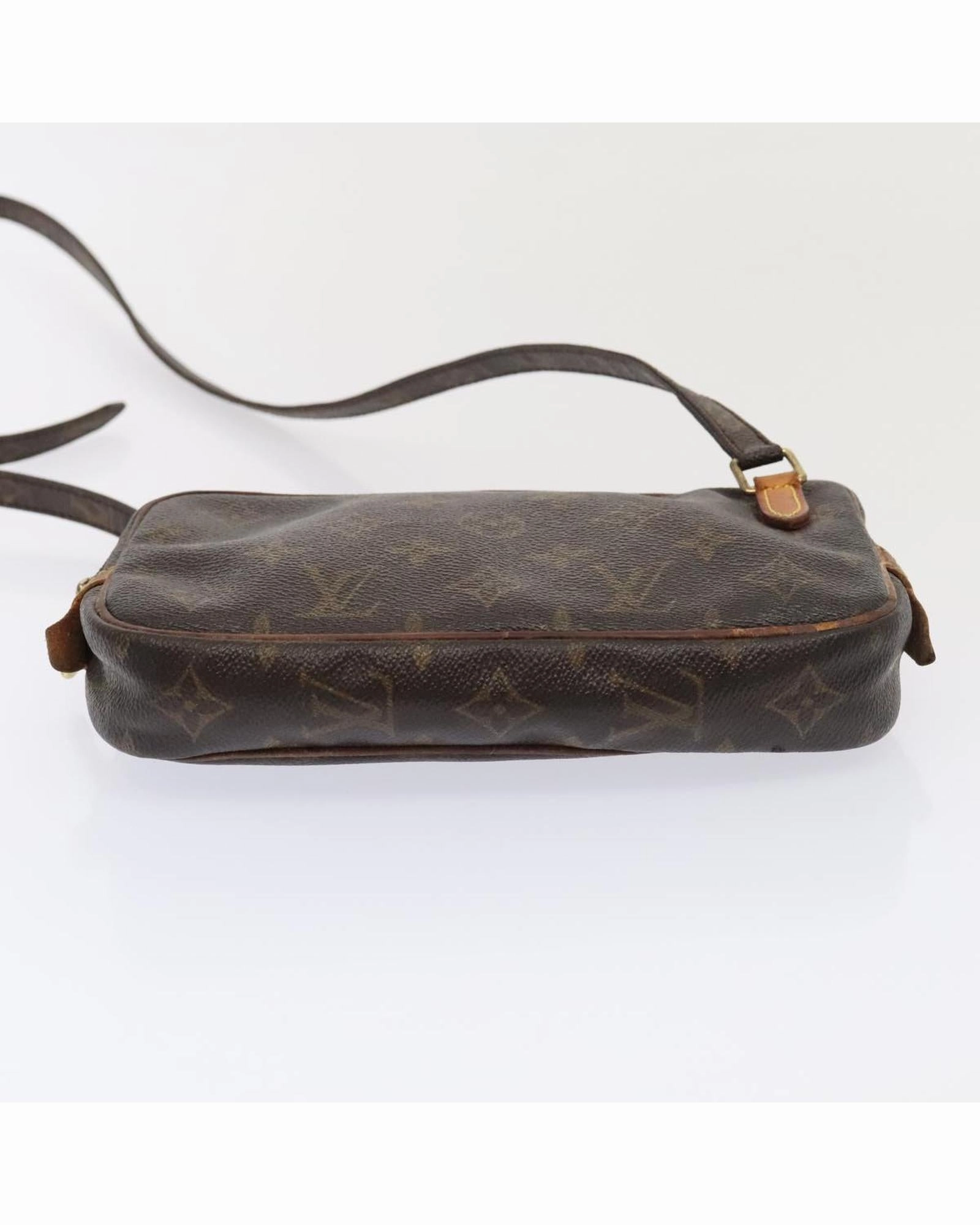 Monogram Pattern Shoulder Bag with Adjustable Strap