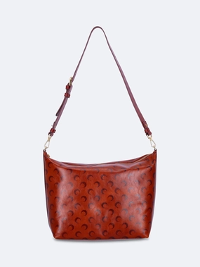 Moon airbrushed leather mail