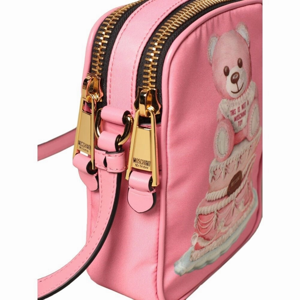 Moschino Couture Pink Nylon Crossbody Women's Bag
