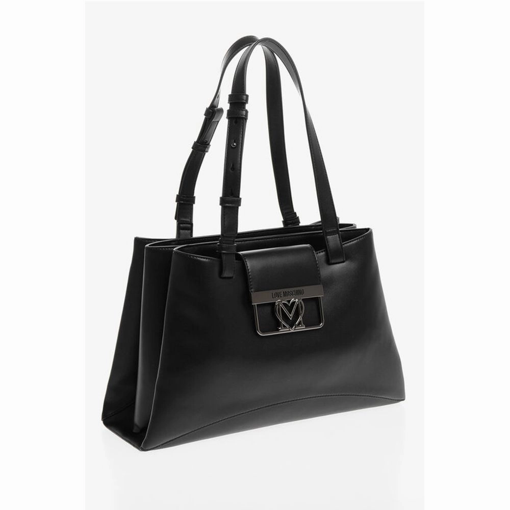 Moschino LOVE 3 Compartment Faux Leather Tote Women's Bag