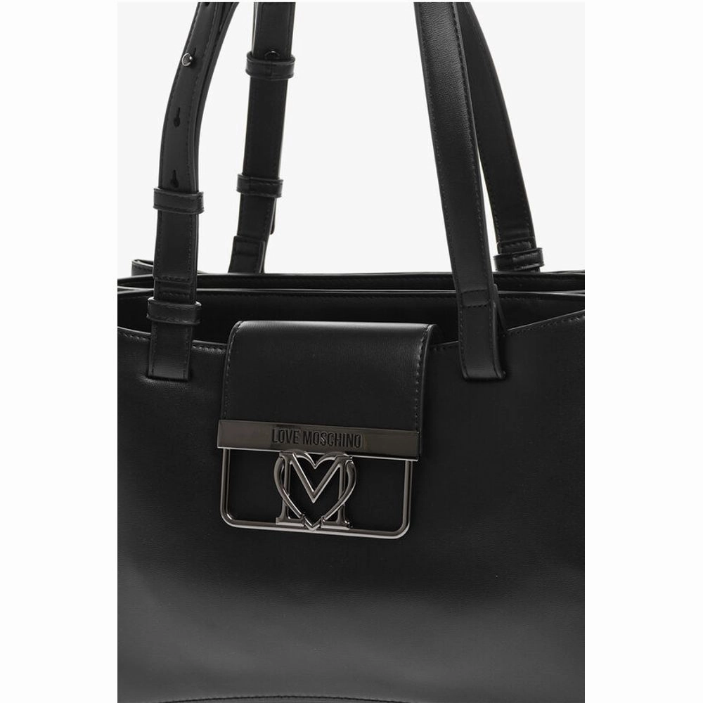 Moschino LOVE 3 Compartment Faux Leather Tote Women's Bag