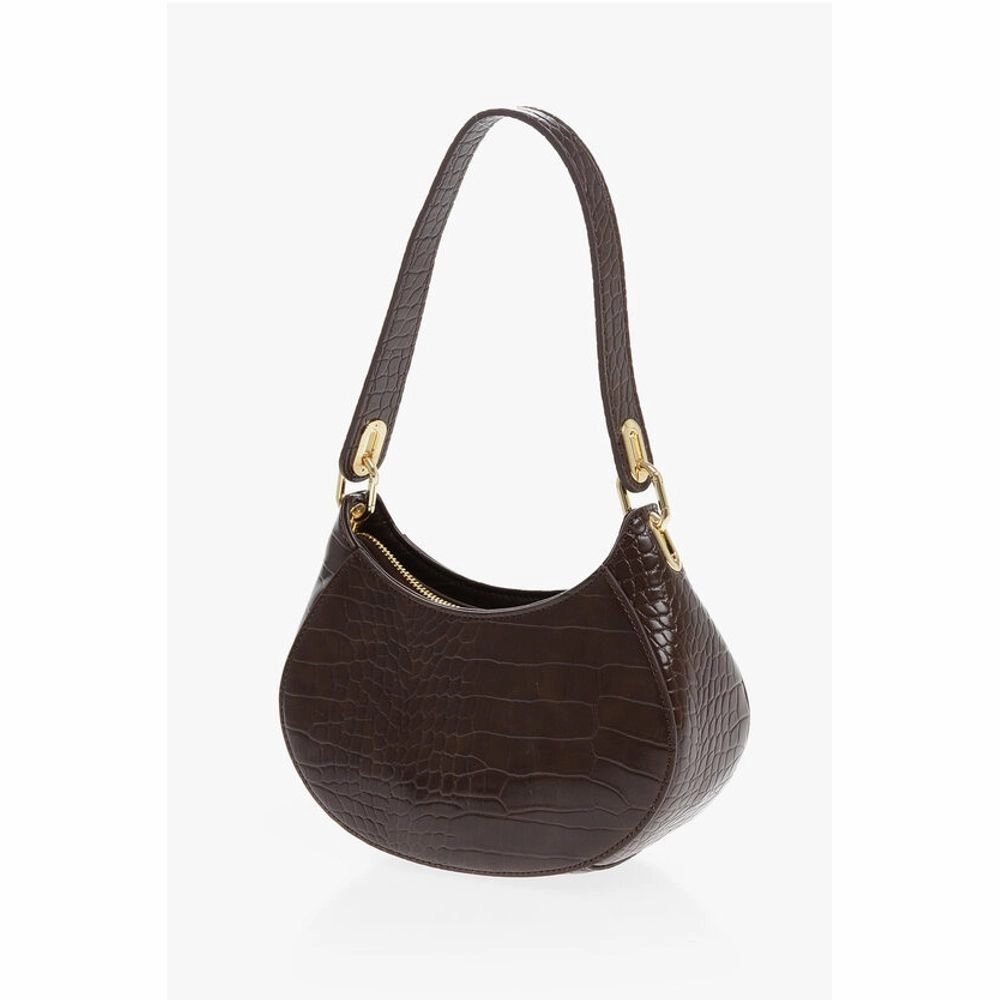 Moschino LOVE Crocodile Effect Faux Leather Hobo Bag