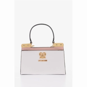 Moschino LOVE Faux Leather Handbag with Golden Details