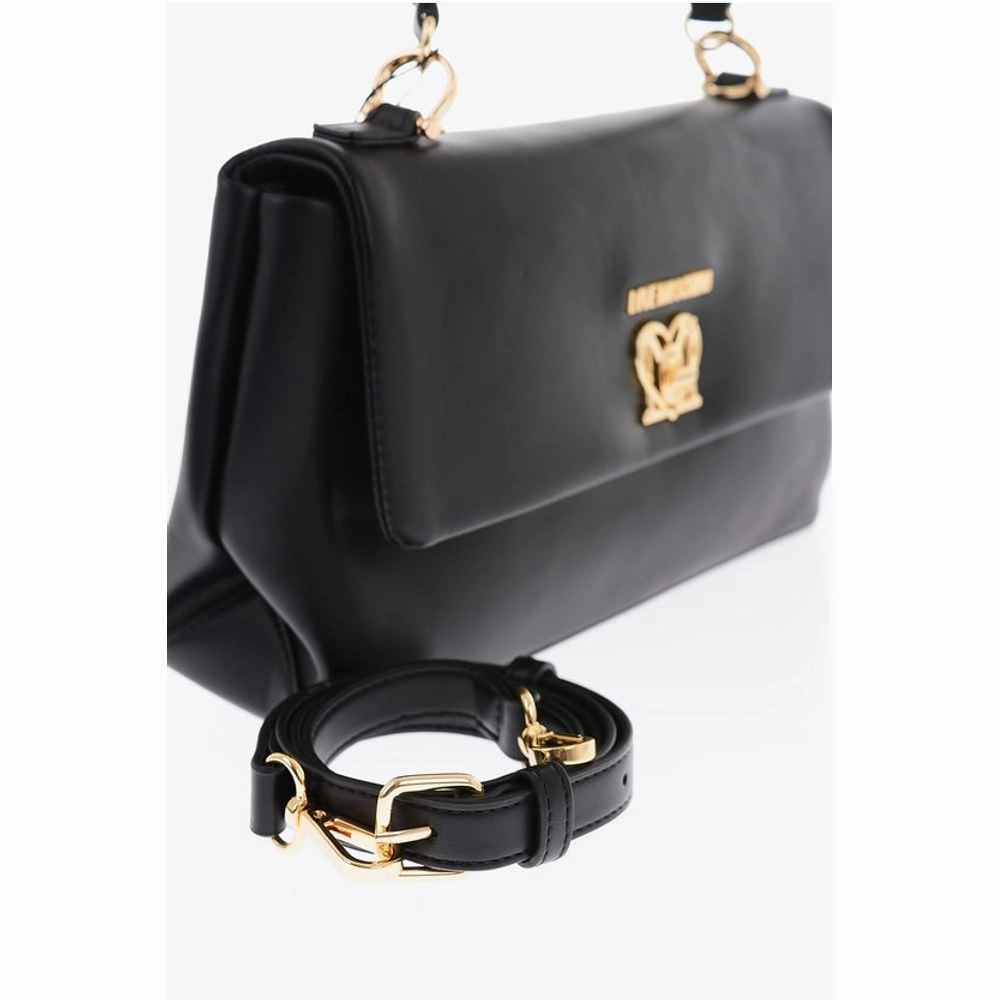 Moschino LOVE Faux Leather Handle Bag with Removable Shoulder Women's Strap