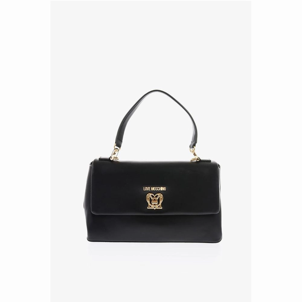 Moschino LOVE Faux Leather Handle Bag with Removable Shoulder Women's Strap