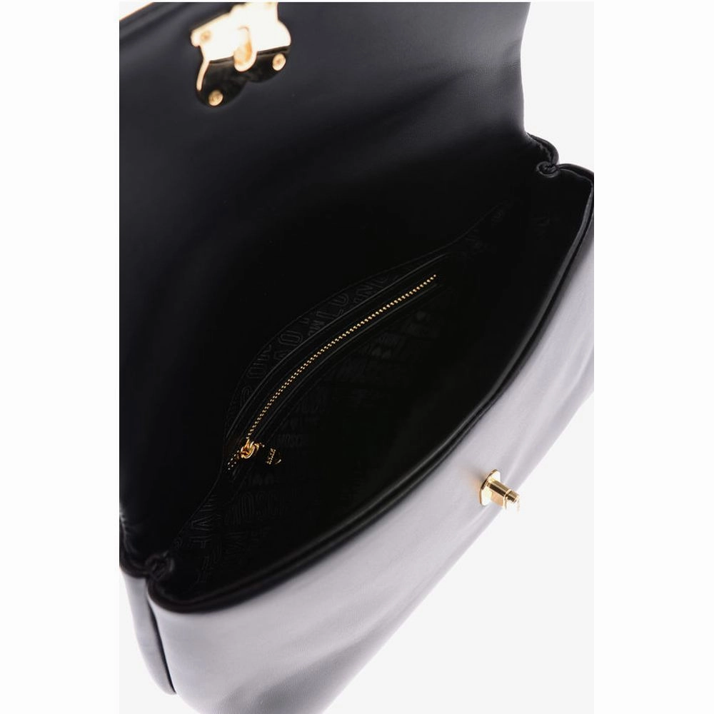 Moschino LOVE Faux Leather Handle Bag with Removable Shoulder Women's Strap