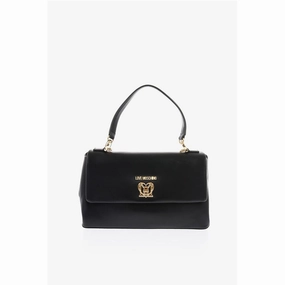 Moschino LOVE Faux Leather Handle Bag with Removable Shoulder Women's Strap