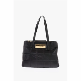 Moschino LOVE Faux Leather Padded Tote Women's Bag