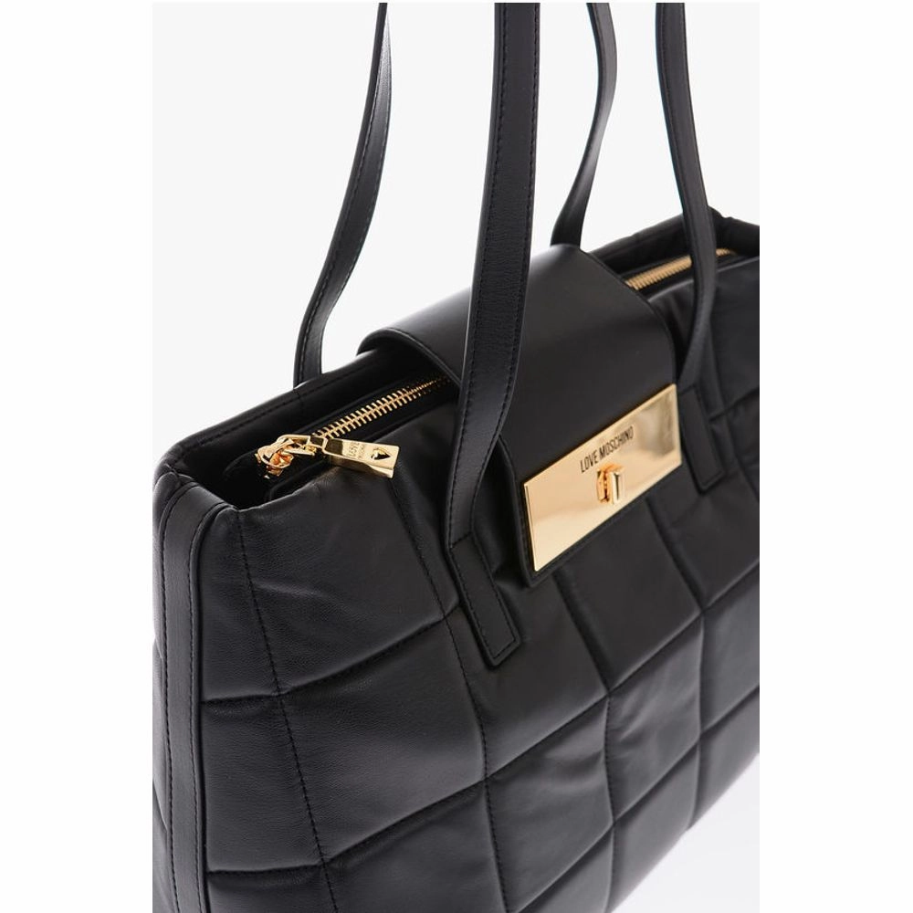 Moschino LOVE Faux Leather Padded Tote Women's Bag