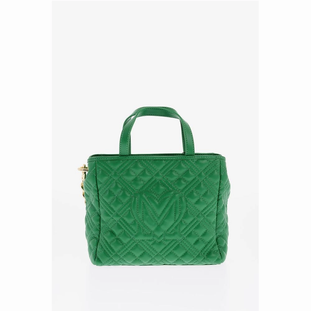 Moschino LOVE Faux Leather Quilted Mini Bag with Matching Pochette