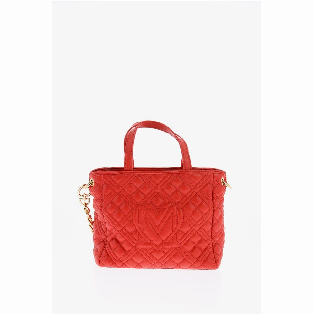 Moschino LOVE Faux Leather Quilted Mini Bag with Matching Pochette