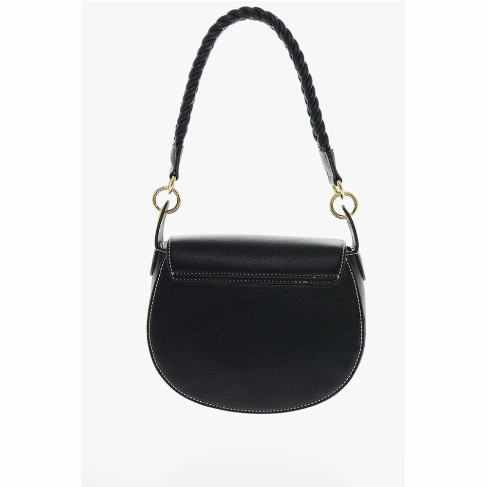 Moschino LOVE Faux Leather Saddle Bag with Braided Details