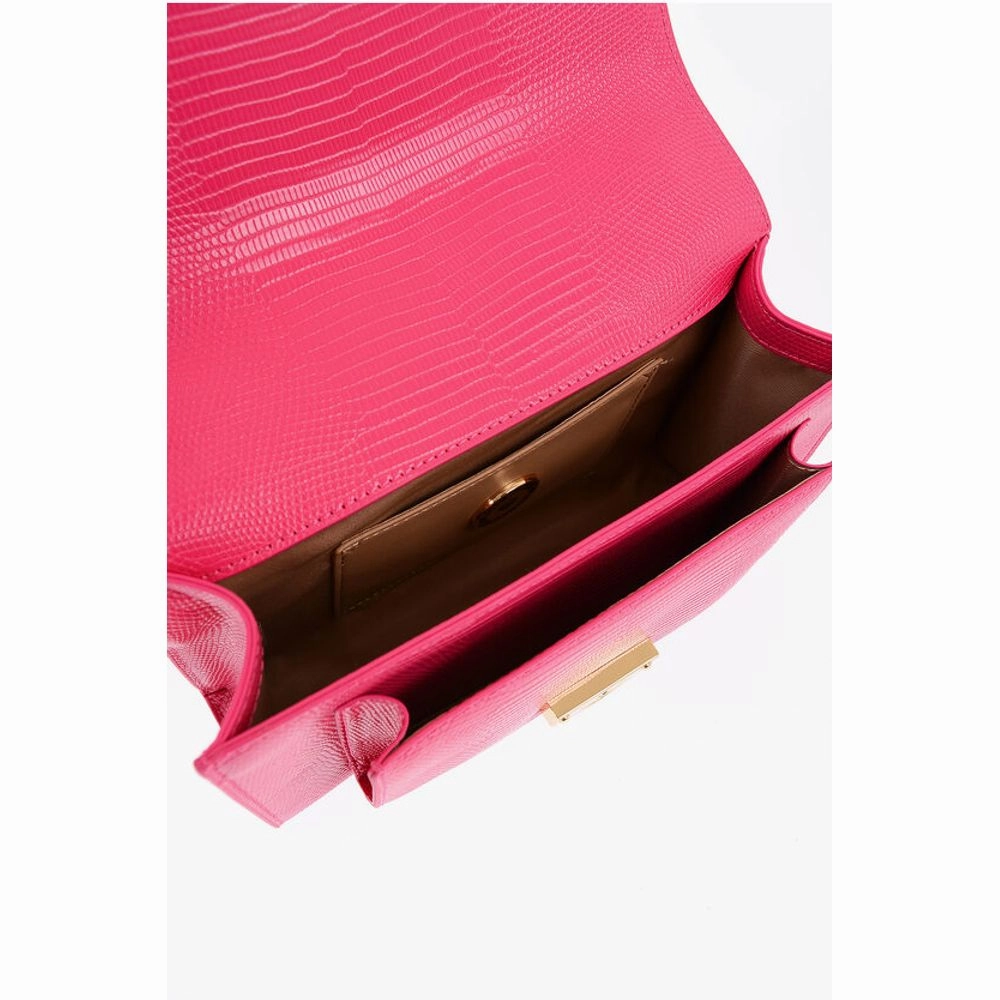 Moschino LOVE Faux Leather Shoulder Bag with Metal Magnetic Closure