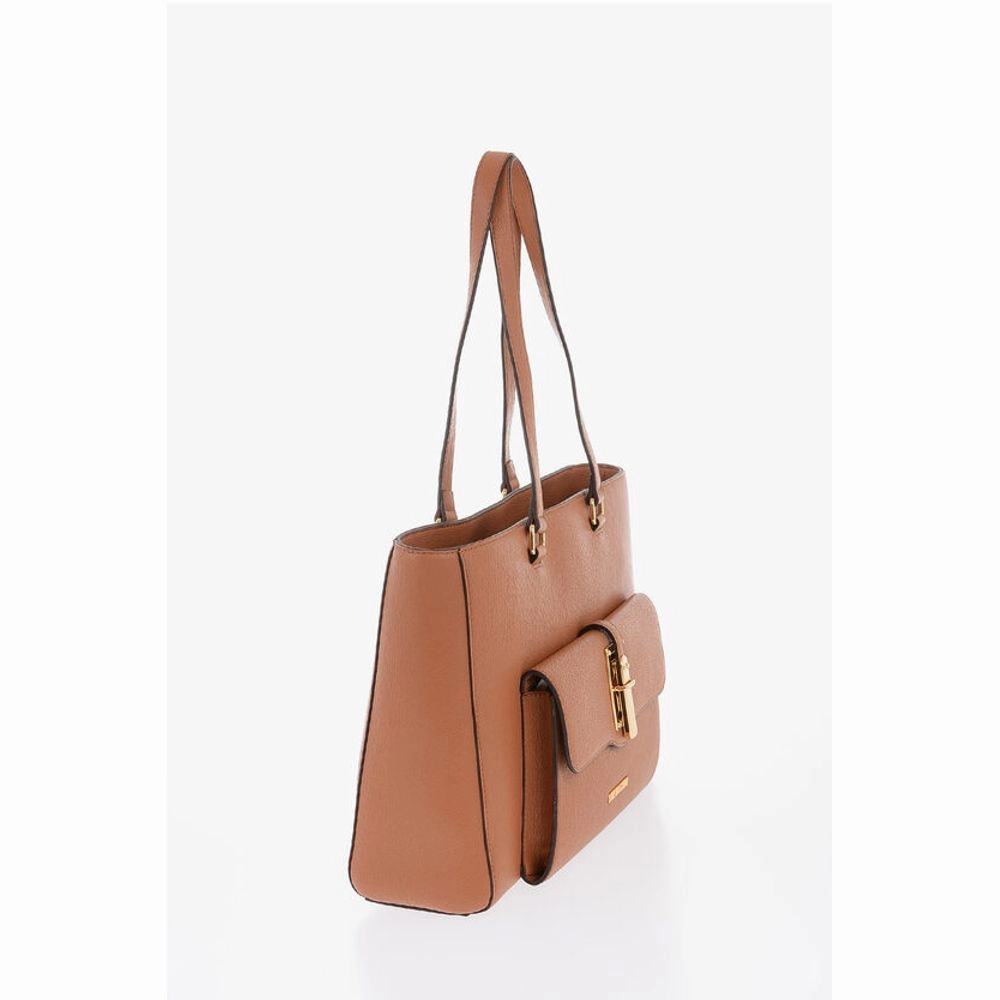 Moschino LOVE Faux Leather Tote Bag with Golden Women's Details