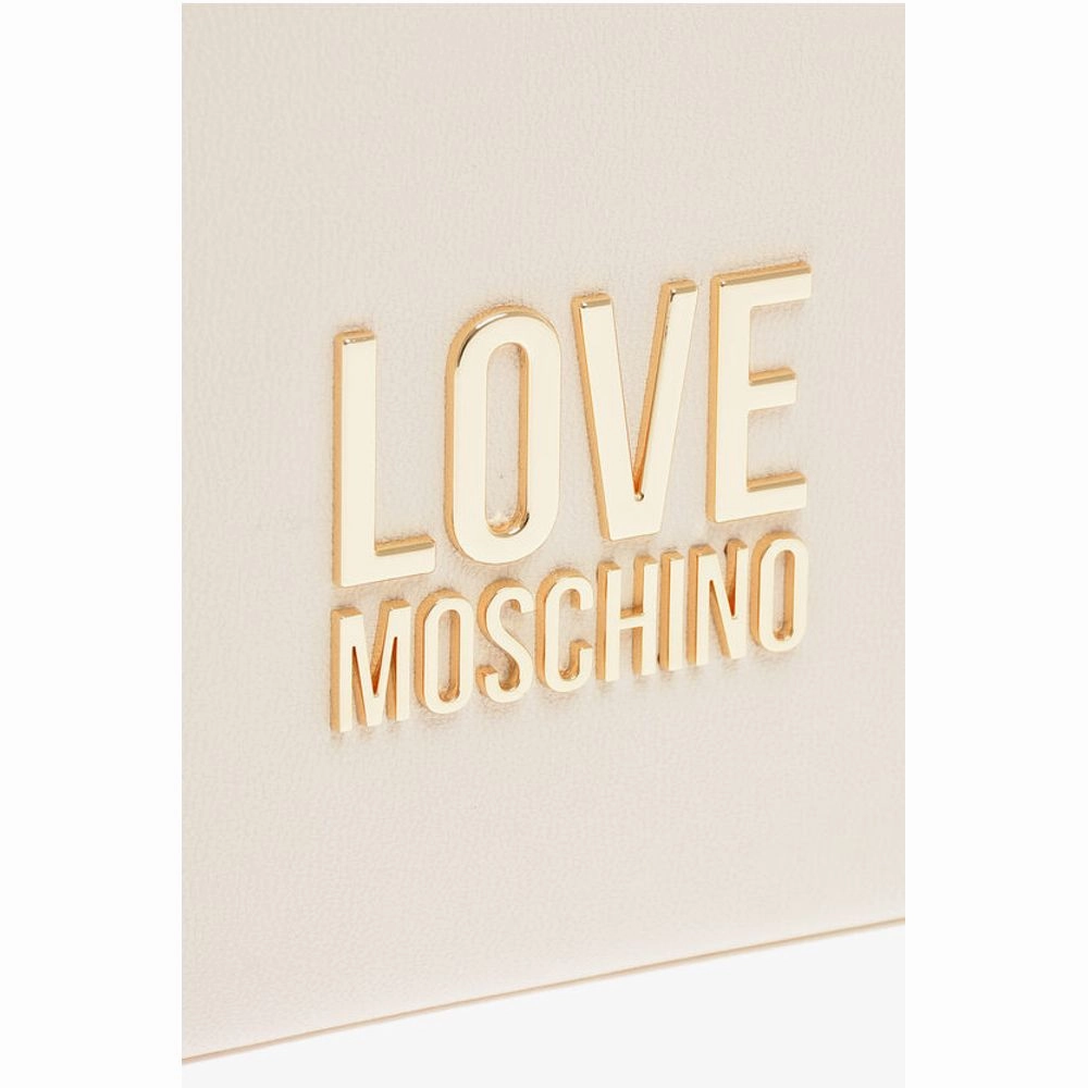 Moschino LOVE Faux Leather Tote Bag with Golden Women's Logo