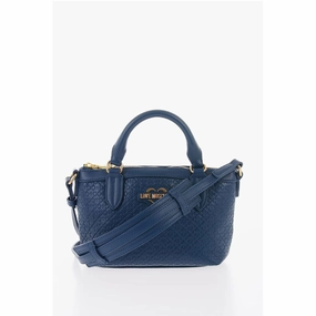 Moschino LOVE Faux Leather VALENTINA Crossbody Bag with all-Over Hear