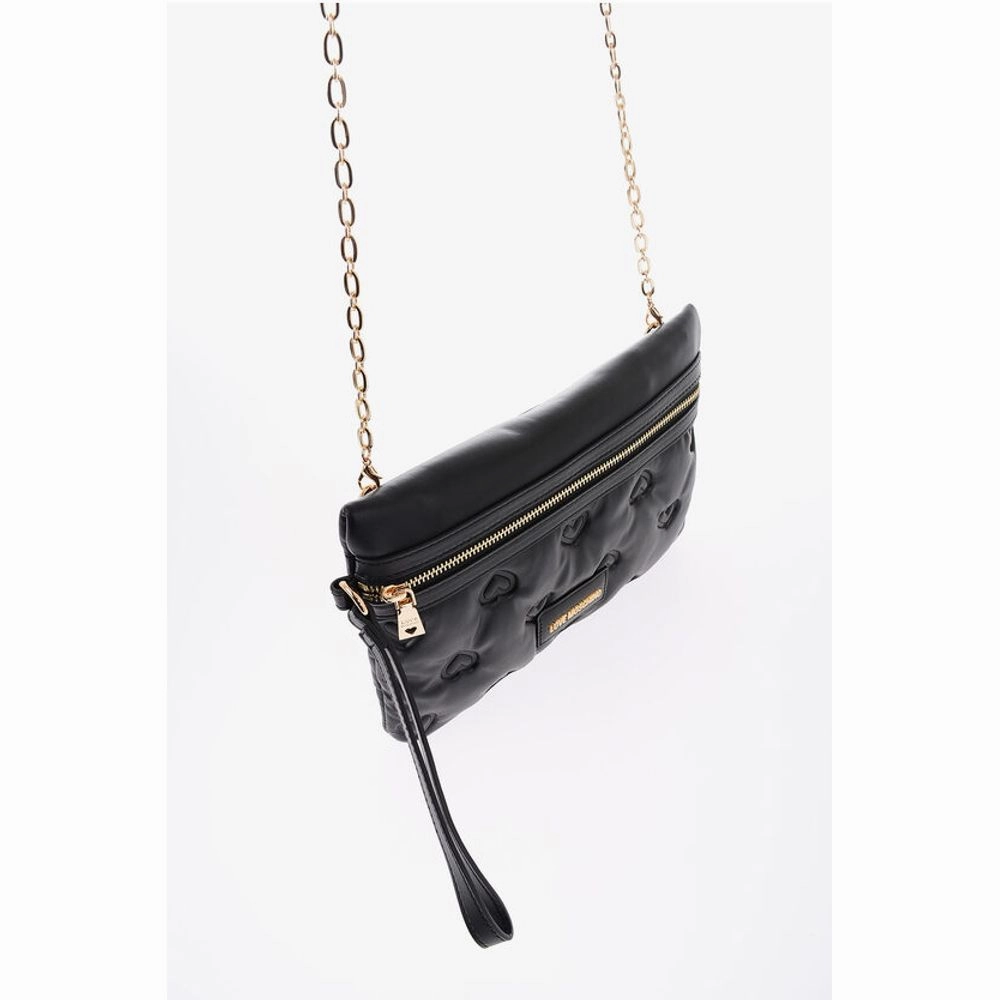 Moschino LOVE Hearts Embossed Faux Leather Handbag