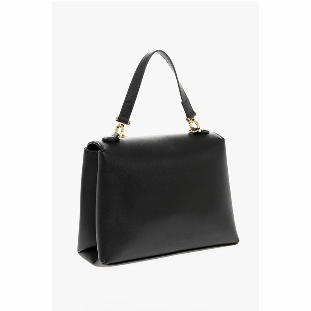 Moschino LOVE MOSCHINO Saffiano Faux Leather Hande Bag with Removable