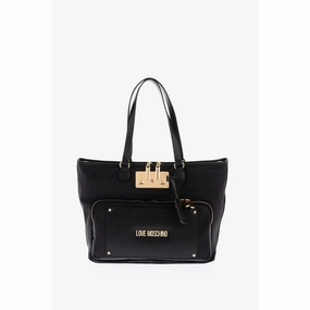 Moschino LOVE Nylon Tote Bag with Golden Women's Details