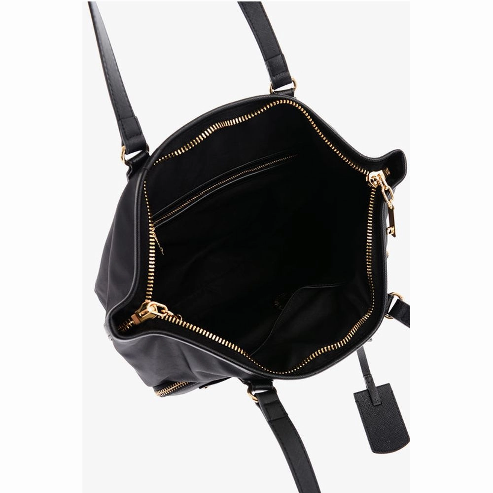 Moschino LOVE Nylon Tote Bag with Golden Women's Details