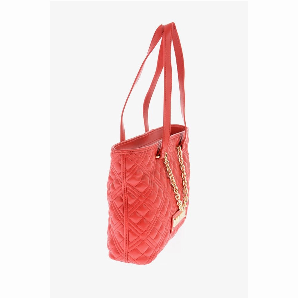 Moschino LOVE Quilted Faux Leather Tote Bag