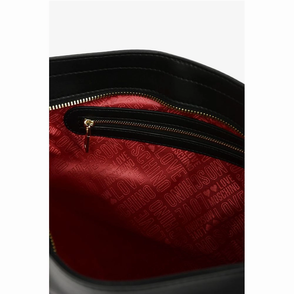 Moschino LOVE Quilted Faux Leather Tote Bag with Maxi Monogram