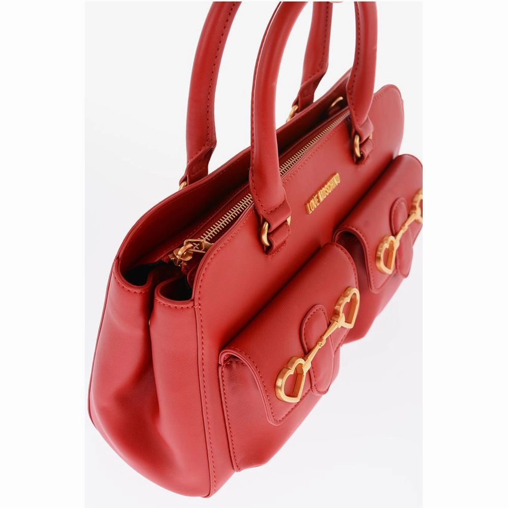 Moschino LOVE removable shoulder strap faux leather HEART BIT bag