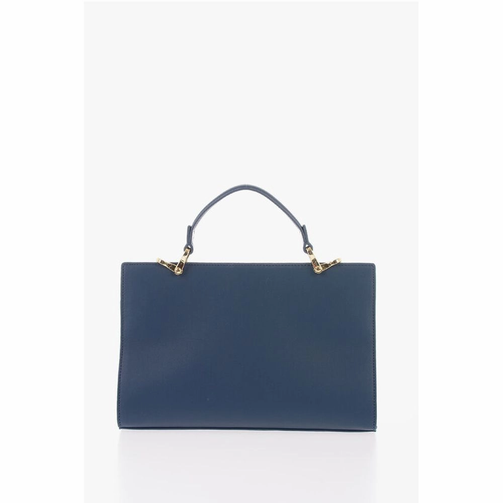 Moschino LOVE Solid Color bag with Removable Faux Fur Handle