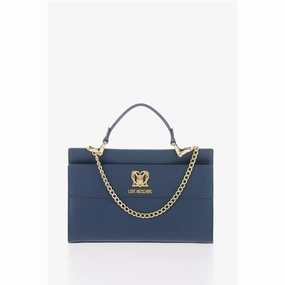 Moschino LOVE Solid Color bag with Removable Faux Fur Handle