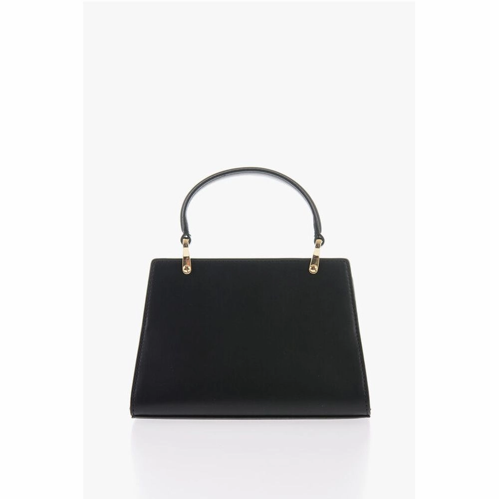 Moschino LOVE Solid Color Handbag with Removable Faux Fur Handle