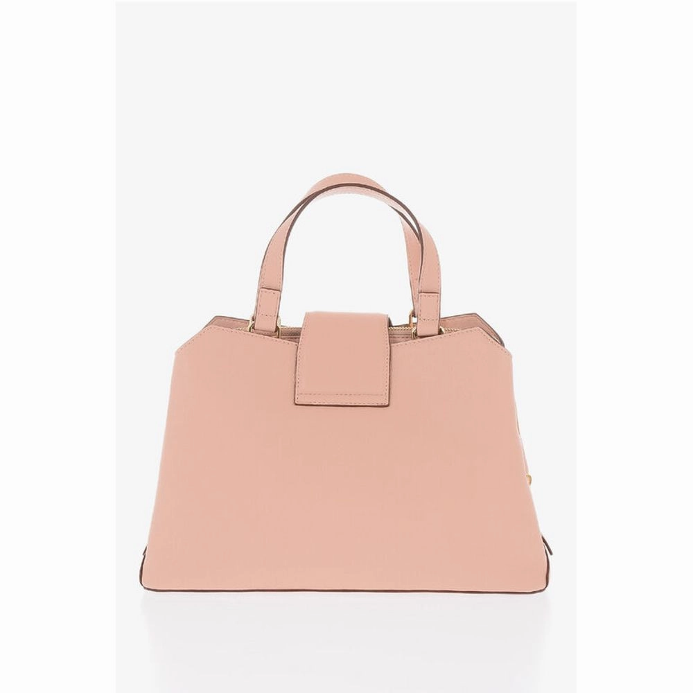 Moschino LOVE Textured Faux Leather Tote Bag with Maxi Golden Heart C
