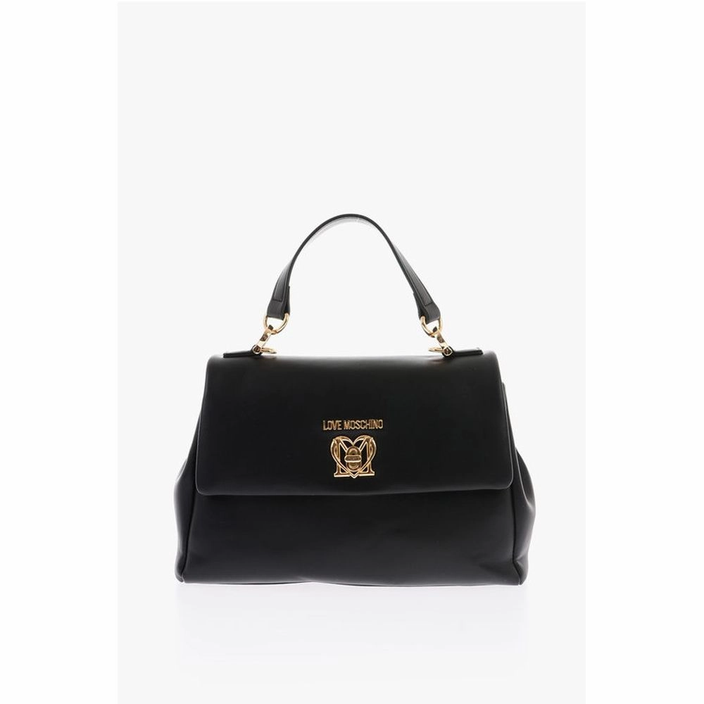 Moschino LOVE Turn Lock Closure Faux Leather Bag with Removable Women's Shoul