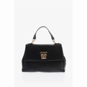 Moschino LOVE Turn Lock Closure Faux Leather Bag with Removable Women's Shoul