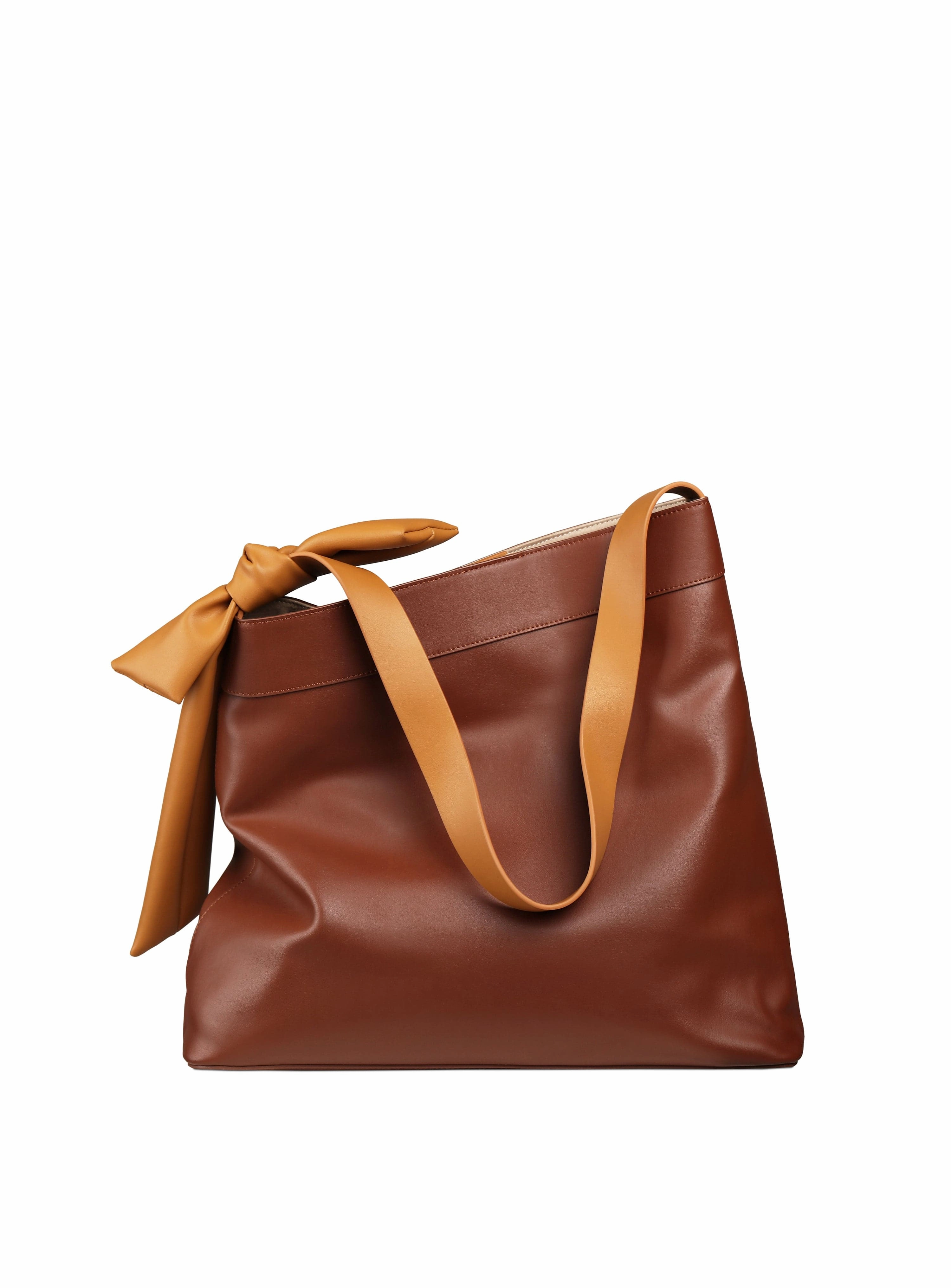 Muse Cactus Leather Vegan Tote Bag | Chestnut